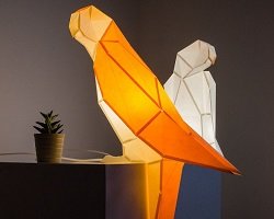 Бумажные лампы-оригами в форме животных