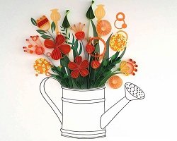 Яркий цветочный квиллинг by Meloney Celliers