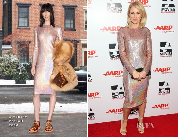 Радужные переливы платья Naomi Watts от Givenchy