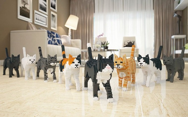 Lego-кошки от копании JEKCA