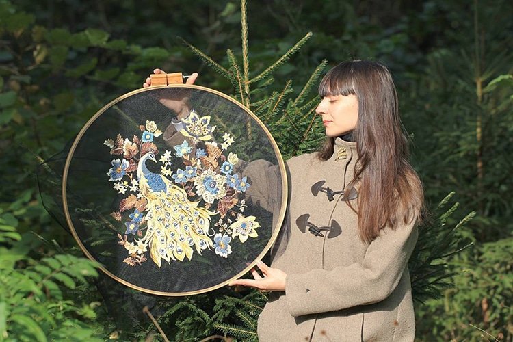 Handmade вышивка на тюле by Krista Decor