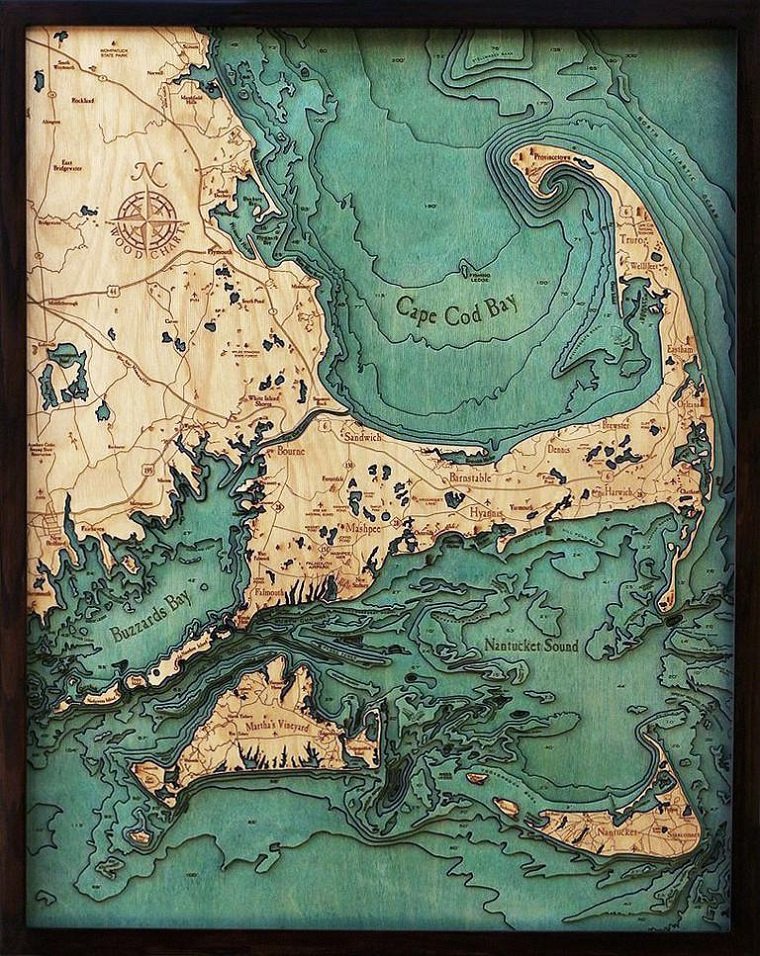 Объемные карты из натурального дерева by WoodChart