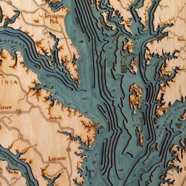 Объемные карты из натурального дерева by WoodChart