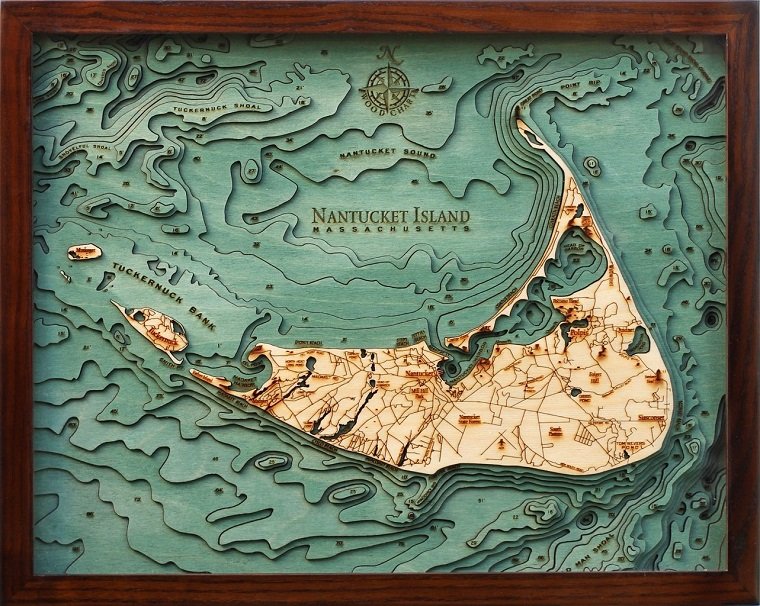 Объемные карты из натурального дерева by WoodChart