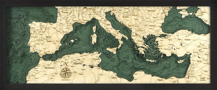 Объемные карты из натурального дерева by WoodChart