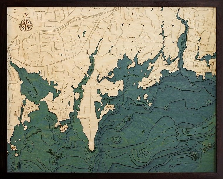 Объемные карты из натурального дерева by WoodChart