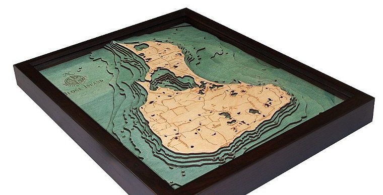 Объемные карты из натурального дерева by WoodChart