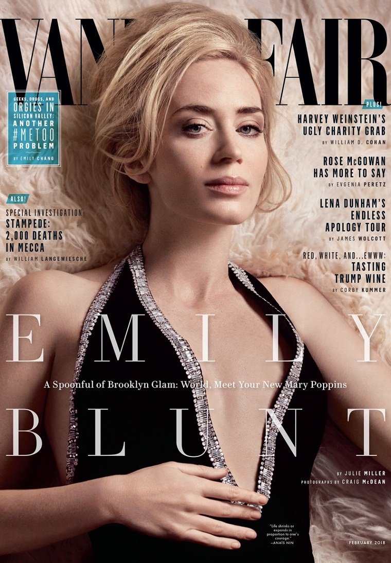 Сияющая Эмили Блант на обложке Vanity Fair