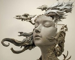 Скульптуры в стиле фэнтези by Yuanxing Liang