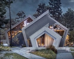 Дизайнерский дом с необычной архитектурой by Wamhouse