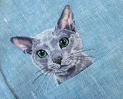 Оригинальная handmade вышивка для любителей домашних животных