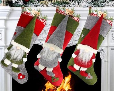 Новогодние носки для подарков своими руками