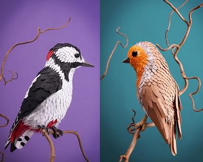 Новые handmade птицы из бумаги by Lisa Lloyd