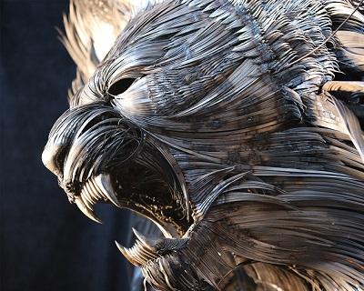 Грациозный скульптурный арт-проект из металла