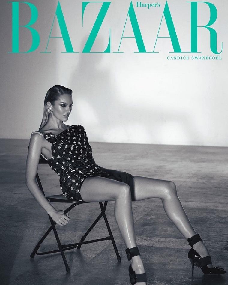 Из ангела в роковые женщины - Кэндис Свейнпол на обложке Harpers Bazaar