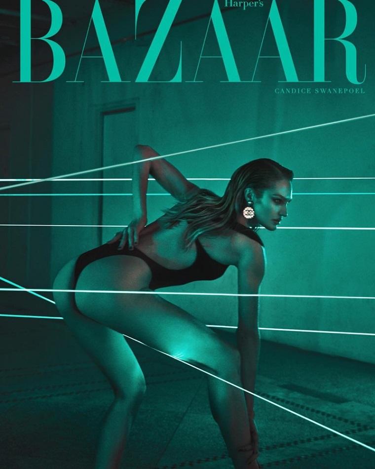 Из ангела в роковые женщины - Кэндис Свейнпол на обложке Harpers Bazaar
