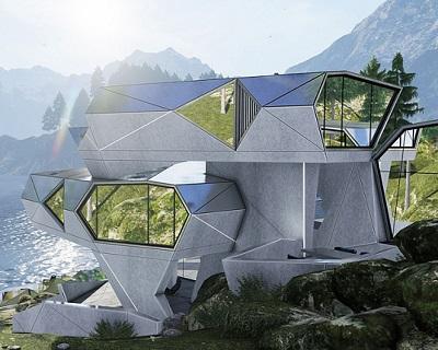 Современная «крепость» из стекла, бетона и металла by Alex Wyzhevsky