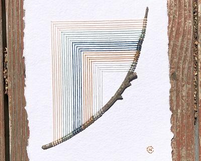 Природные формы и геометрические линии в handmade вышивках by Natalie Ciccoricco
