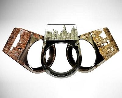 Кольца с силуэтами городов – идеальный подарок для путешественника