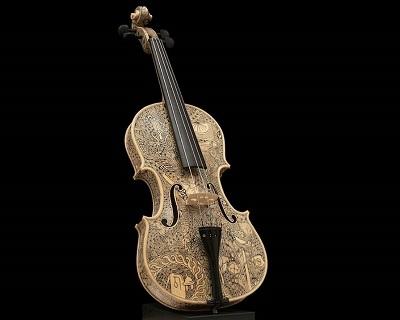 Изящная handmade роспись музыкальных инструментов by Leonardo Frigo