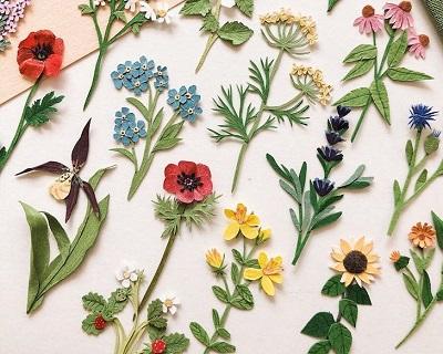 Миниатюрные букеты цветов из бумаги by Татьяна Лиссова
