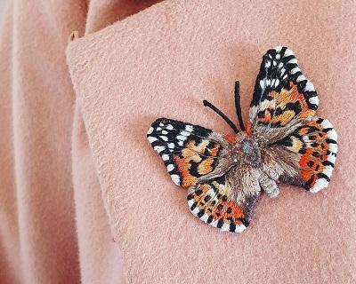 Реалистичные броши-бабочки ручной работы by Georgie Emery