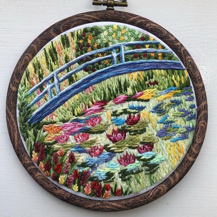 Удивительные пейзажи на вышитых картинах ручной работы by Sew Beautiful