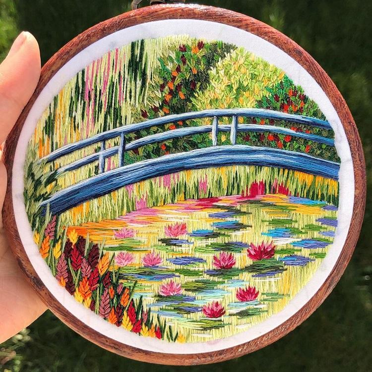 Удивительные пейзажи на вышитых картинах ручной работы by Sew Beautiful