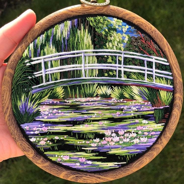 Удивительные пейзажи на вышитых картинах ручной работы by Sew Beautiful