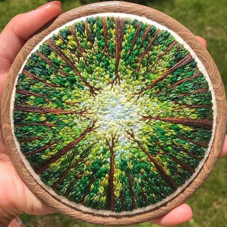 Удивительные пейзажи на вышитых картинах ручной работы by Sew Beautiful