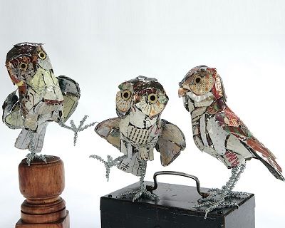 Ресайклинг старых вещей в скульптурах животных by Barbara Franc