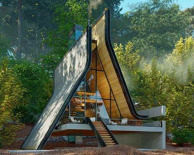 Дизайнерский дом для отдыха среди иранских лесов