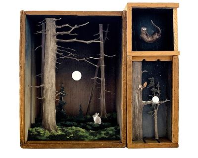 Таинственный лес в диорамах ручной работы by Allison May Kiphuth