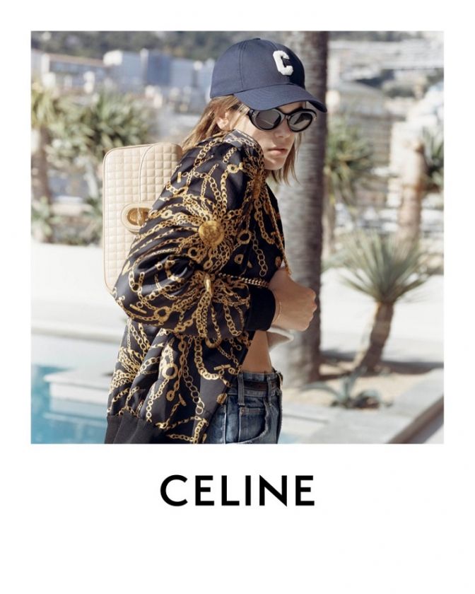 Кэжуал стиль Кайи Гербер в модной одежде от Celine