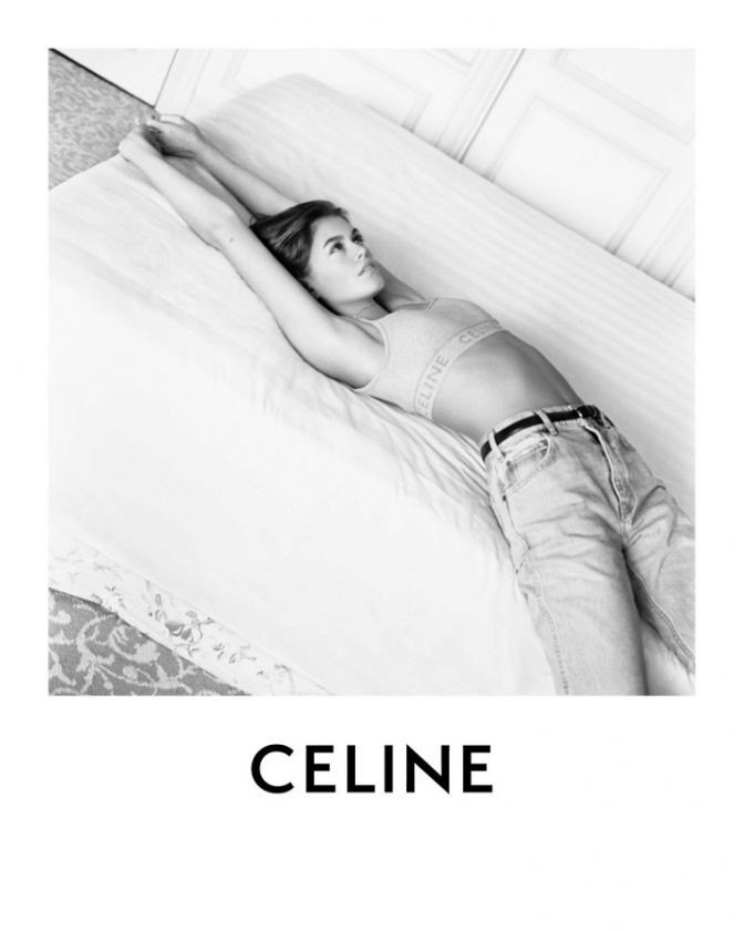 Кэжуал стиль Кайи Гербер в модной одежде от Celine